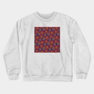 Purple & Orange Floral Pattern Crewneck Sweatshirt